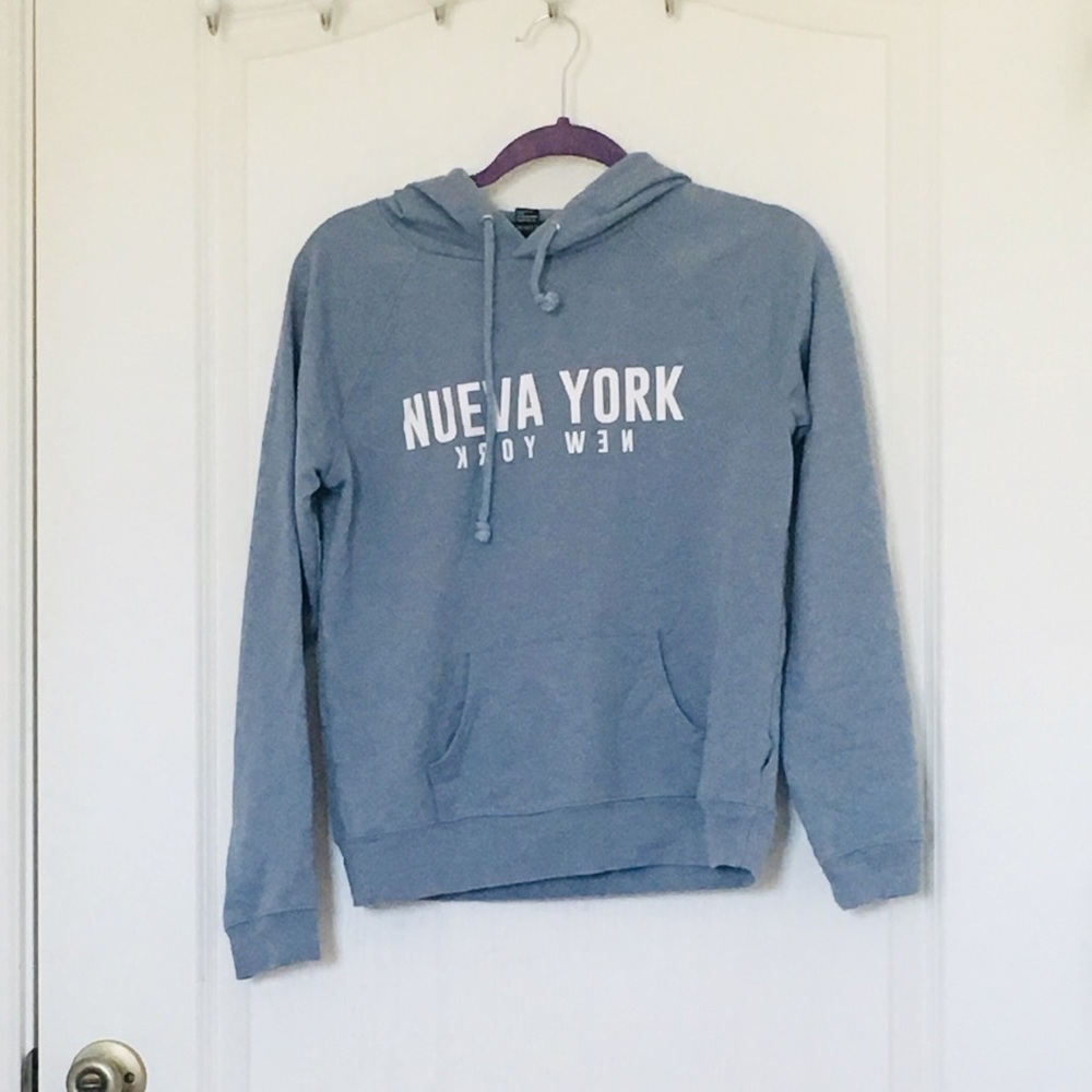 Forever 21 Baby Blue New York Hoodie